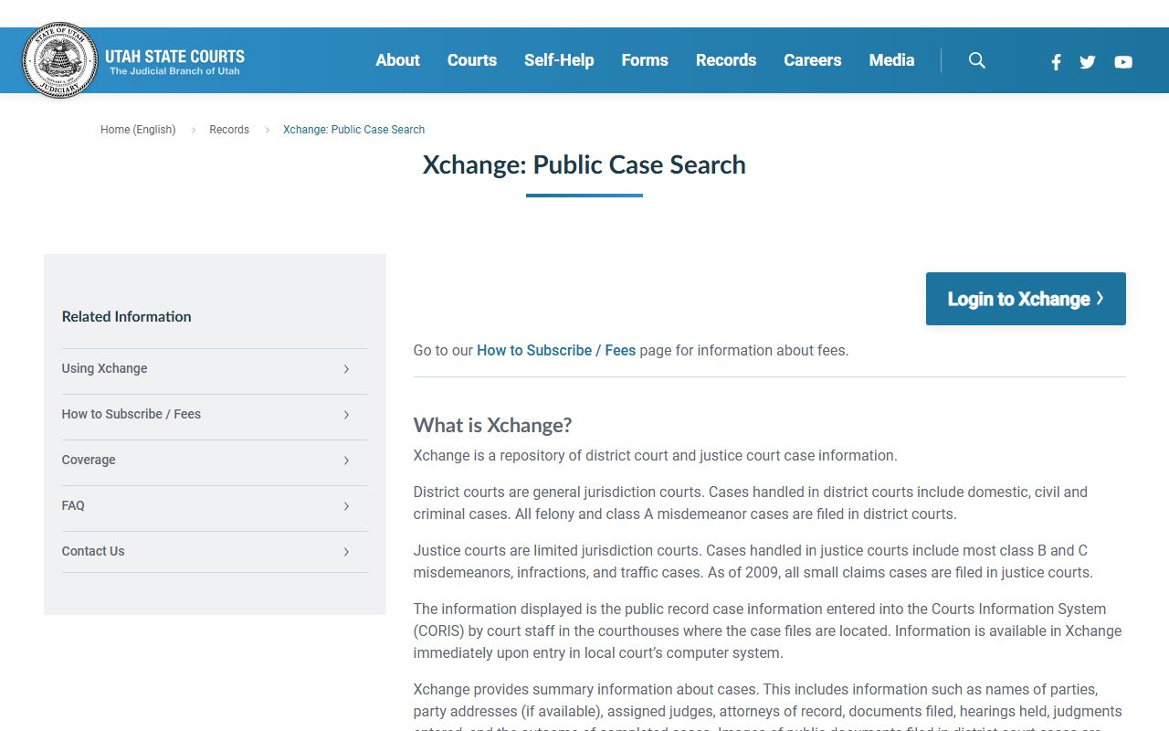Utah Xchange court records search for Carbon County arrest cases